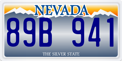 NV license plate 89B941