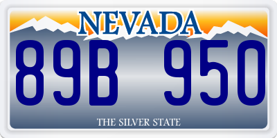 NV license plate 89B950