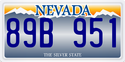 NV license plate 89B951