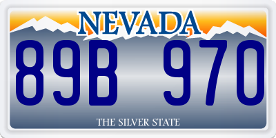 NV license plate 89B970