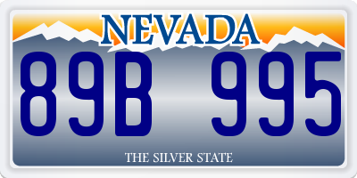 NV license plate 89B995