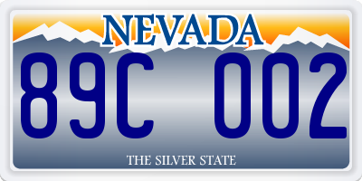 NV license plate 89C002