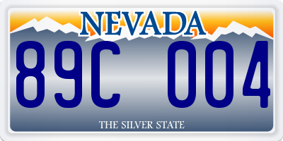 NV license plate 89C004