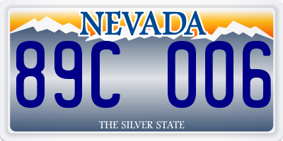 NV license plate 89C006