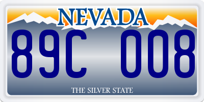 NV license plate 89C008