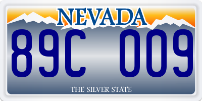 NV license plate 89C009