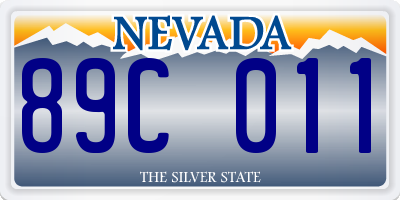 NV license plate 89C011