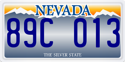 NV license plate 89C013