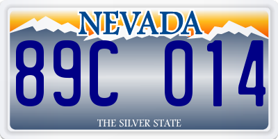 NV license plate 89C014