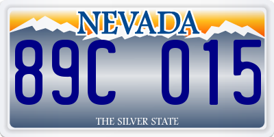 NV license plate 89C015