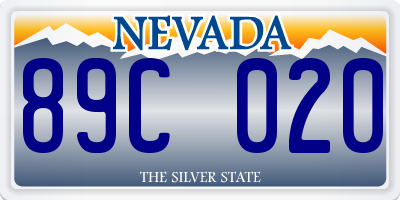 NV license plate 89C020