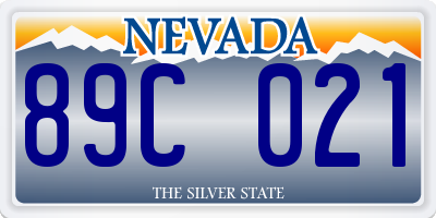 NV license plate 89C021