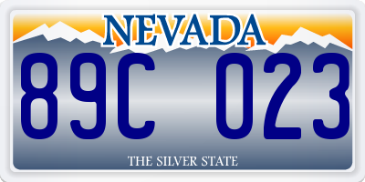 NV license plate 89C023