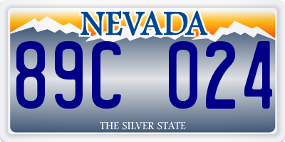 NV license plate 89C024