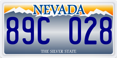 NV license plate 89C028