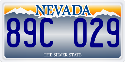 NV license plate 89C029