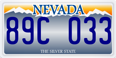 NV license plate 89C033