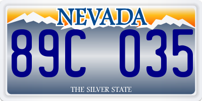 NV license plate 89C035