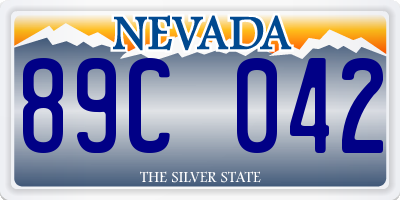 NV license plate 89C042