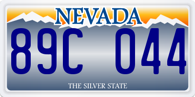 NV license plate 89C044