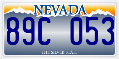 NV license plate 89C053