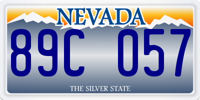 NV license plate 89C057