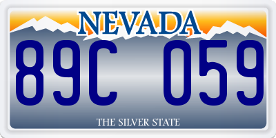 NV license plate 89C059