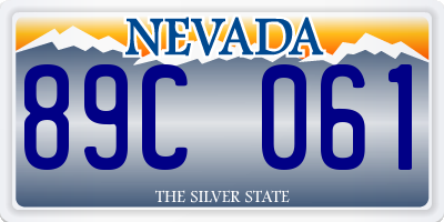 NV license plate 89C061