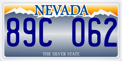 NV license plate 89C062