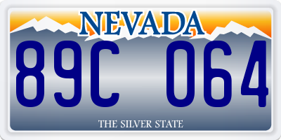 NV license plate 89C064