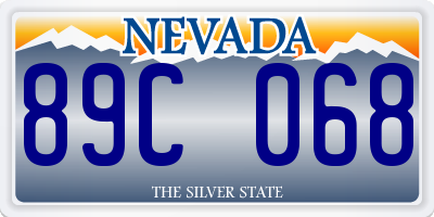 NV license plate 89C068