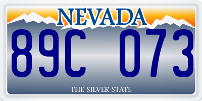 NV license plate 89C073