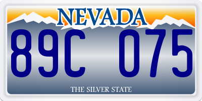 NV license plate 89C075