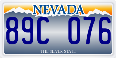 NV license plate 89C076