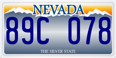 NV license plate 89C078