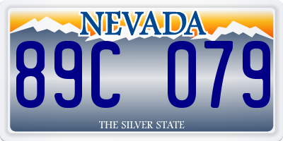 NV license plate 89C079