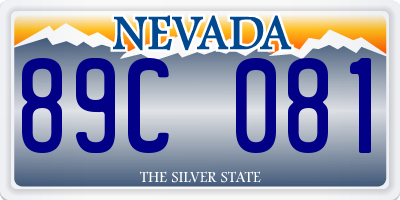 NV license plate 89C081