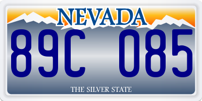 NV license plate 89C085