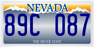 NV license plate 89C087