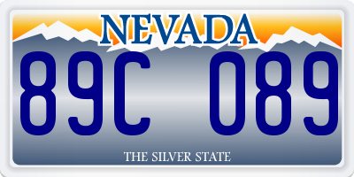 NV license plate 89C089