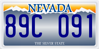 NV license plate 89C091