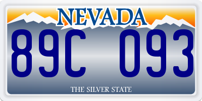 NV license plate 89C093