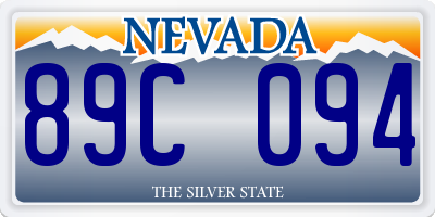 NV license plate 89C094