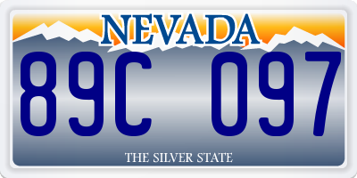 NV license plate 89C097