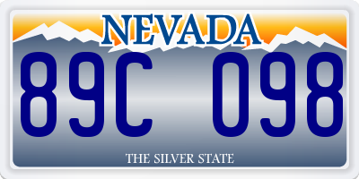 NV license plate 89C098