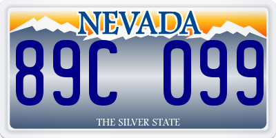 NV license plate 89C099