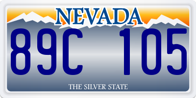 NV license plate 89C105