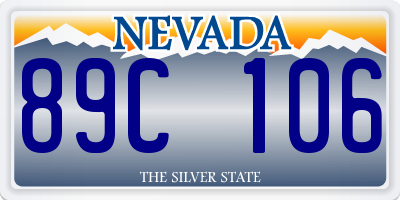 NV license plate 89C106