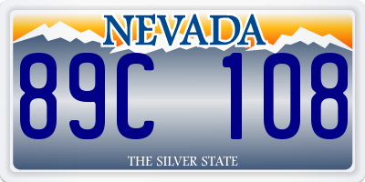 NV license plate 89C108