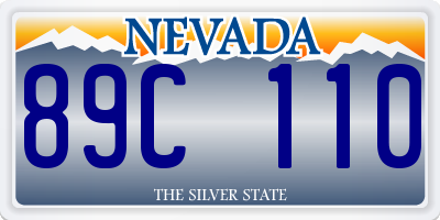NV license plate 89C110